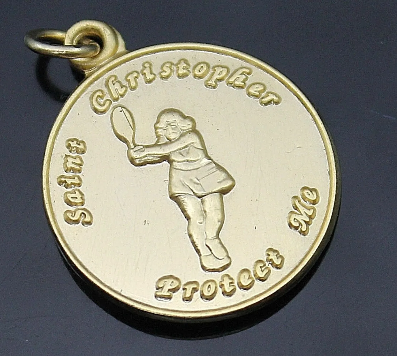 Authentic The St. Christopher Sacred Tennis Shield in Radiant Gold and Sterling Silver