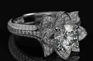 Authentic The Sacred Bloom of Light: 2.50 Ct Moissanite Lotus Amulet Ring