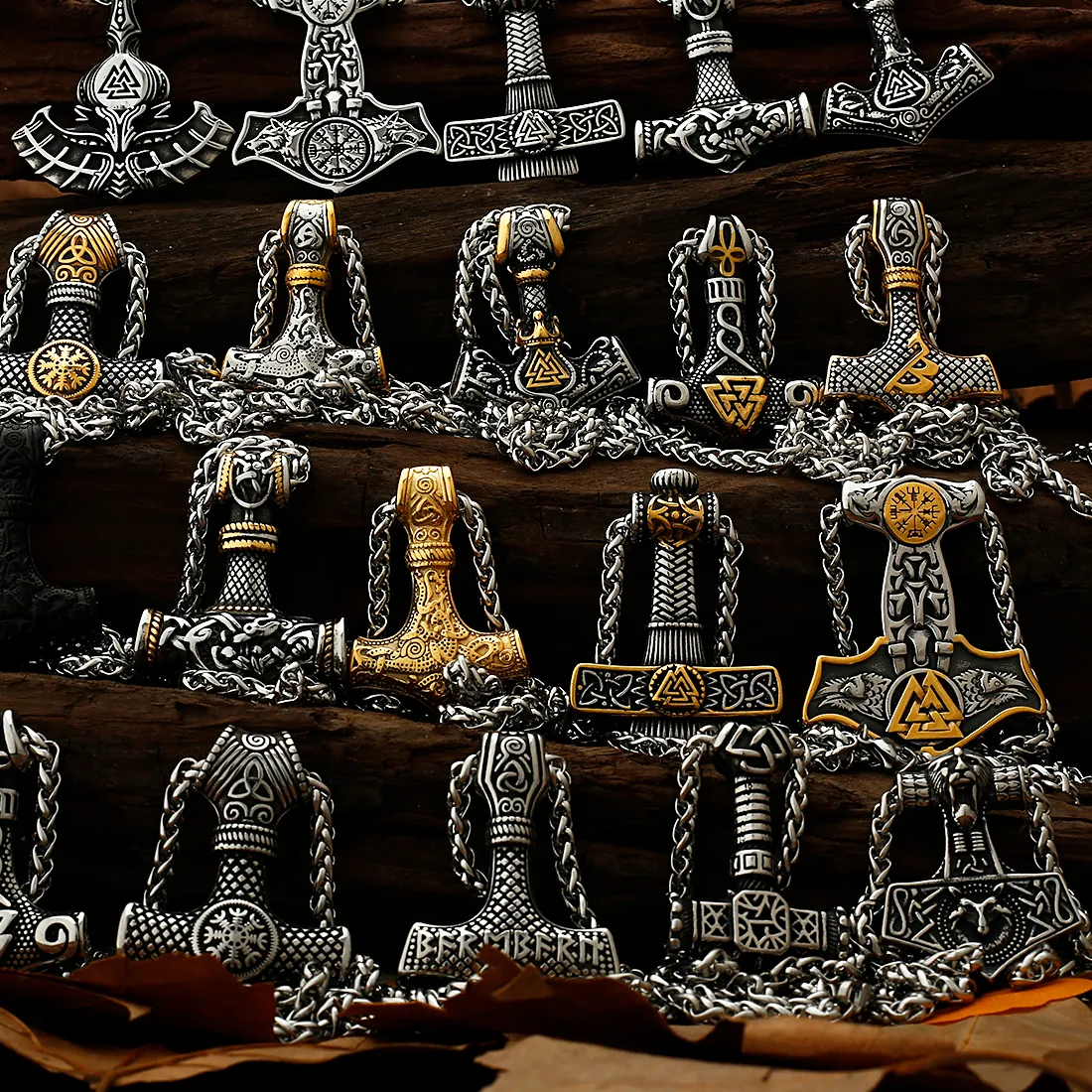 Authentic Original Viking Thor Hammer Multiple Styles Domineering Necklace Pendant Boyfriend