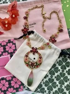 Authentic The In Full Bloom Radiant Gold-Plated Statement Necklace