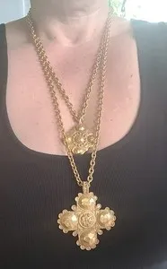 Authentic The 1984 Golden Cross Covenant: A Sacred Dual-Chain Talisman