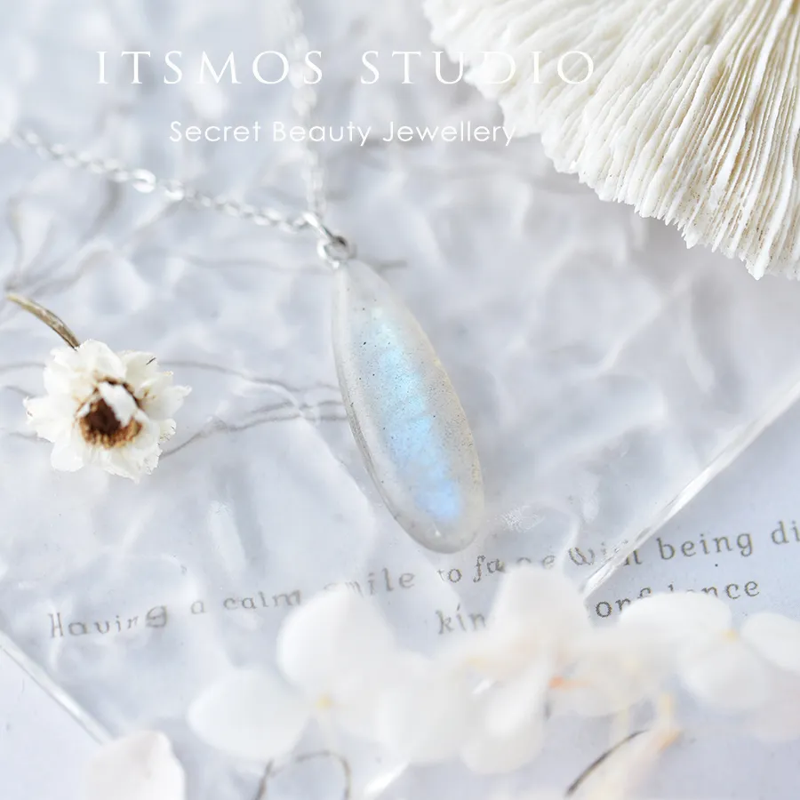Authentic Lunar Aurora Labradorite Teardrop Talisman - Moon Goddess Raw Crystal Protection Amulet