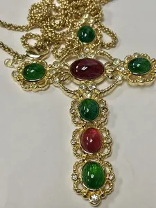 Authentic The Grand Dior Sacred Cross: A Vintage Gold-Plated Celestial Talisman
