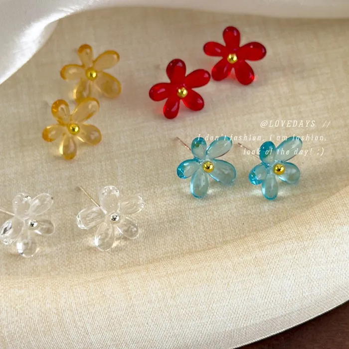 Authentic Ethereal Bloom Translucent Petal Studs