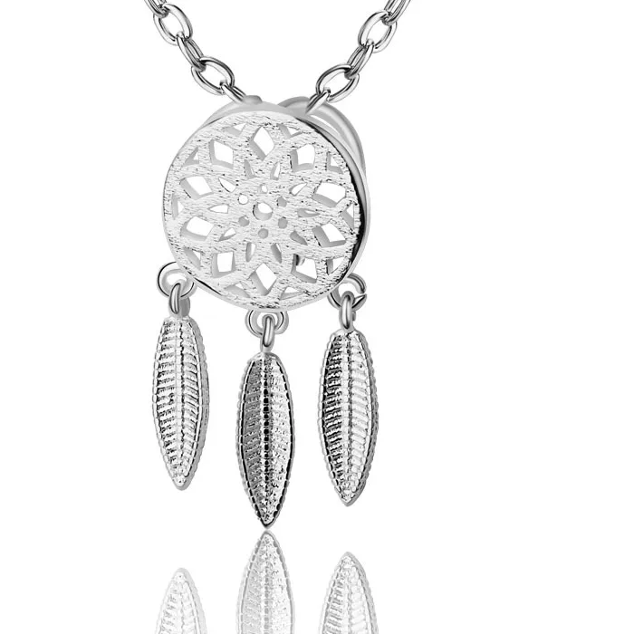 Authentic The Whispering Quill: 925 Sterling Silver Feather and Blossom Talisman