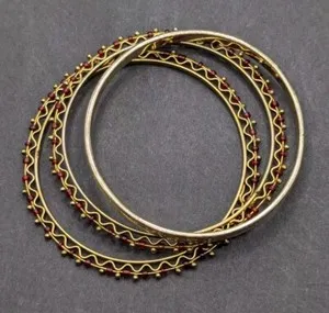 Authentic Guardian's Circle: Shimmering Gold Plated Bangle