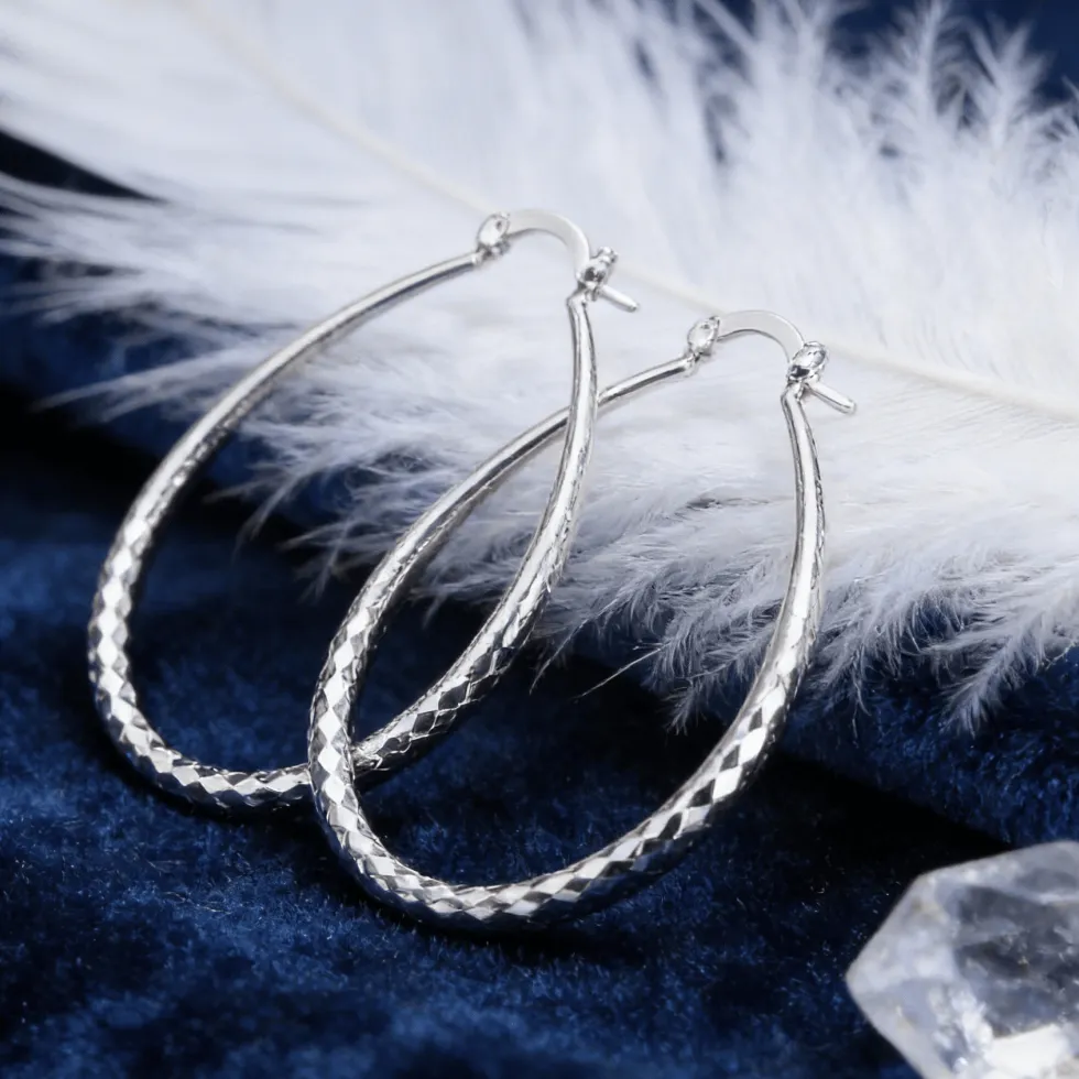 Authentic Circle of Abundance - 925 Sterling Silver Circle Hoop Earrings for Spiritual Radiance