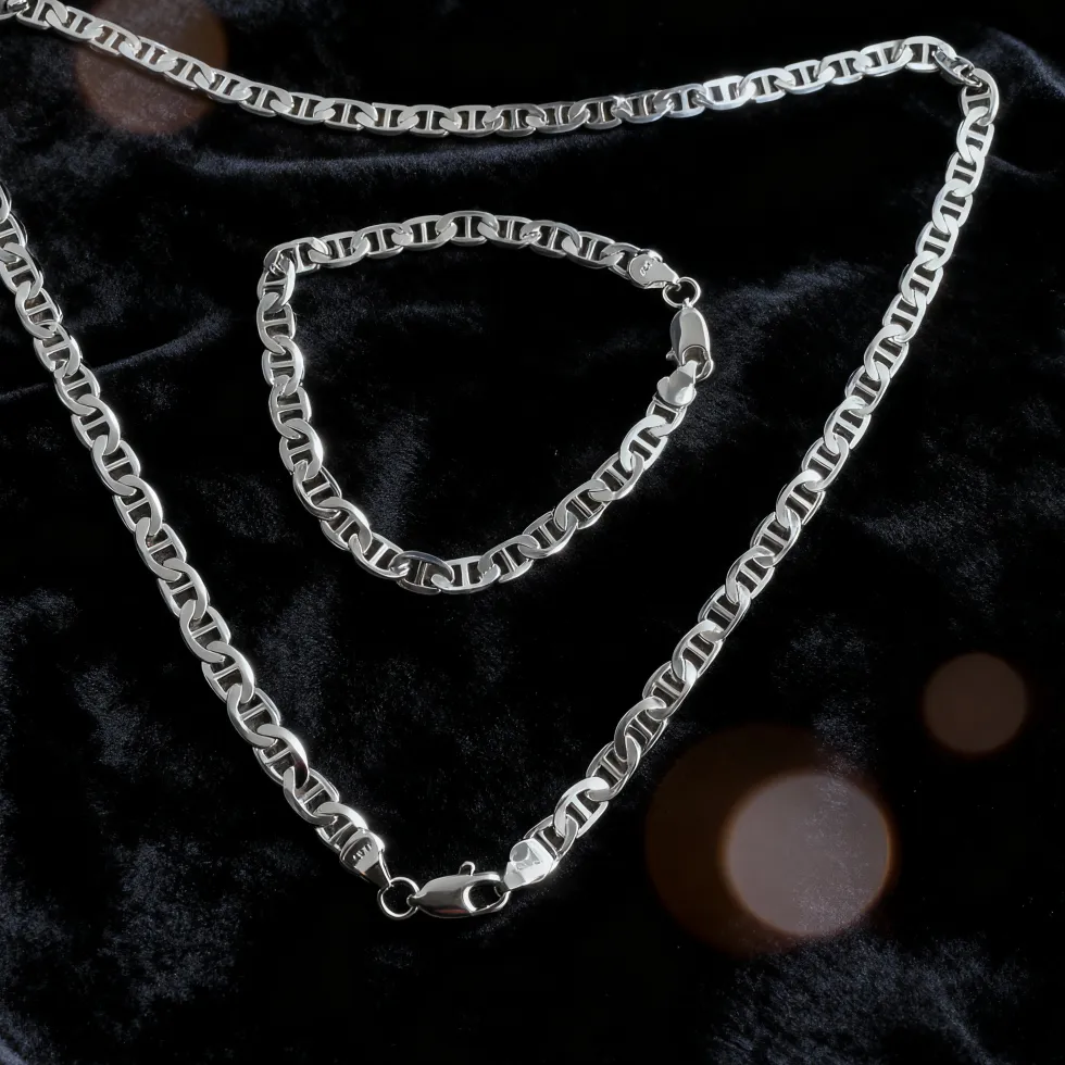 Authentic The Veiled Chain A 6Mm Sterling Silver Link Of Lunar Energy