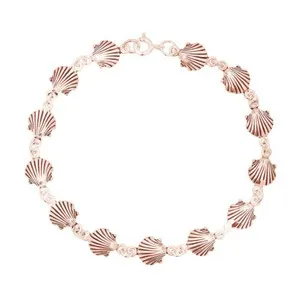 Authentic Celestial Seashell Serenade: Rose‑Gold Plated Sterling Silver Daily Bracelet