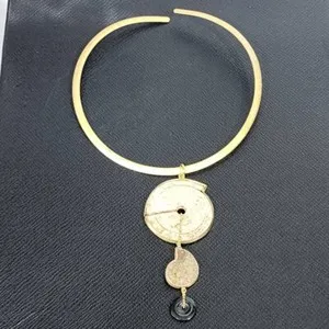 Authentic The Primordial Tide 18k Gold-Plated Jade and Ancient Seashell Choker