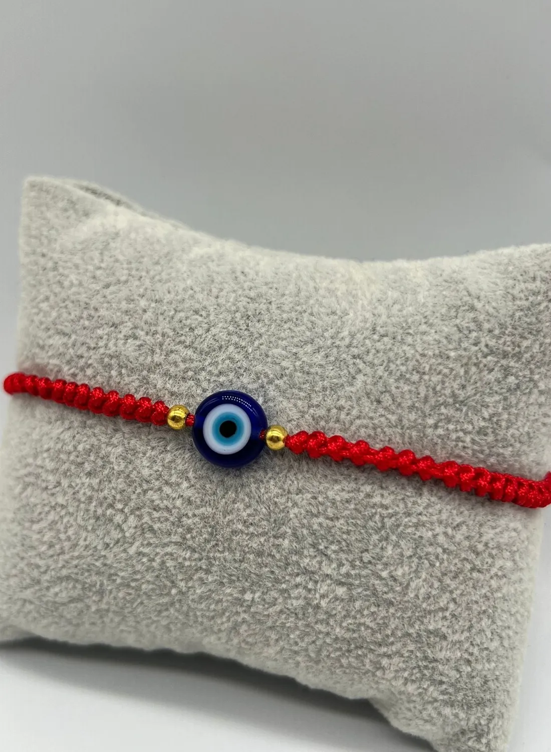 Authentic Blue Evil Eyes Red String Adjustable Bracelet Gold Plated Pack of 12