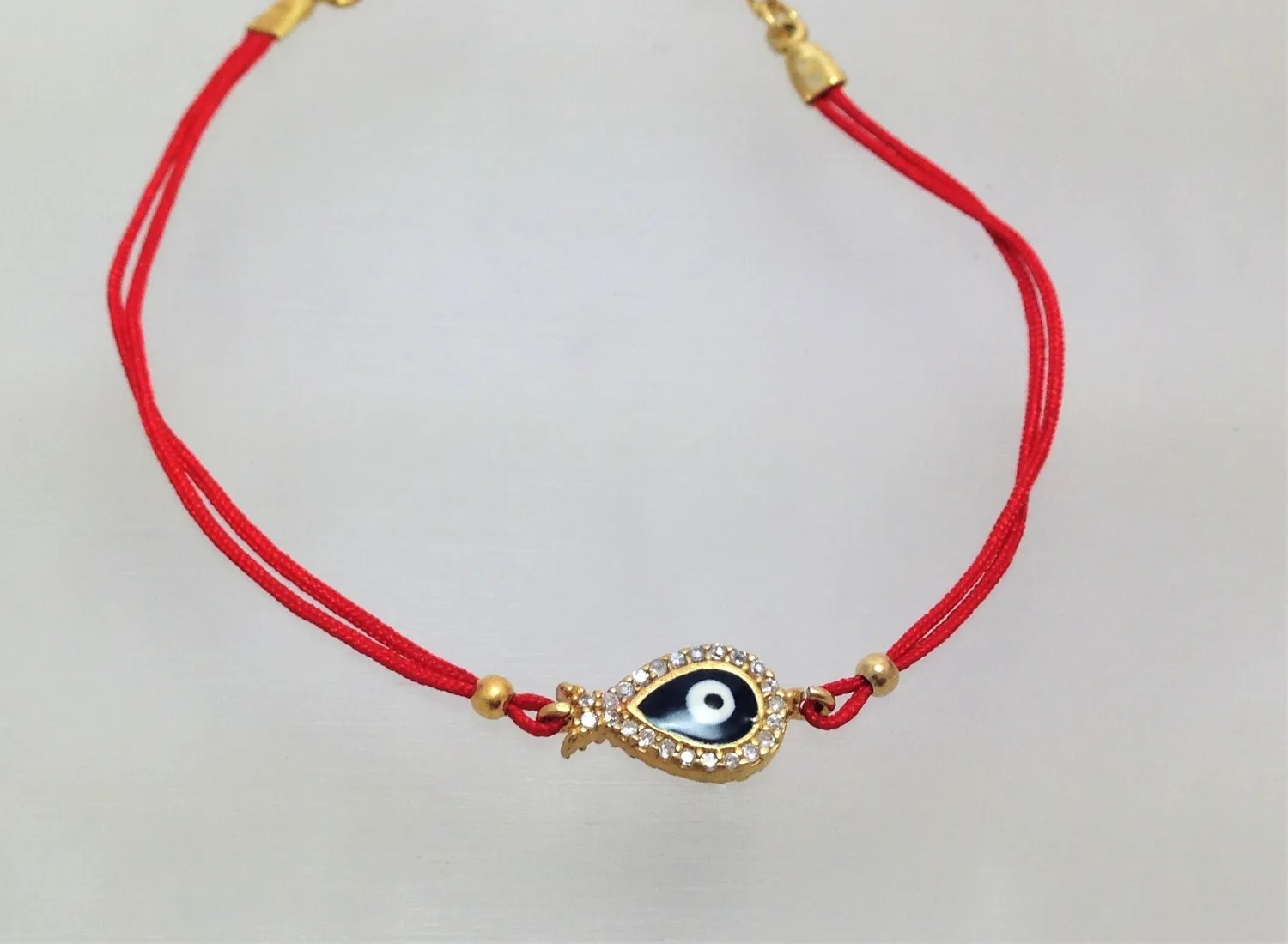 Authentic The Crimson Aegis: Sacred Gold-Plated Evil Eye Talisman