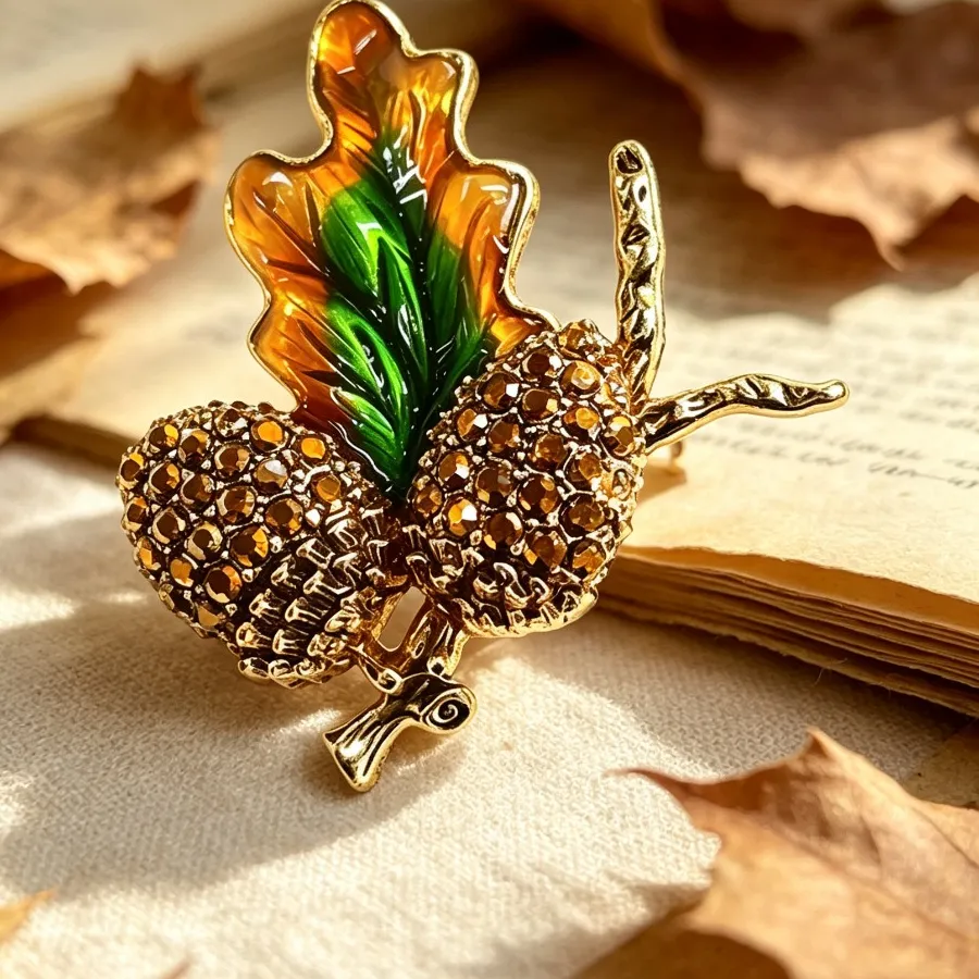 Authentic Amulet of Abundance: Oak Leaf Acorn of Fertility