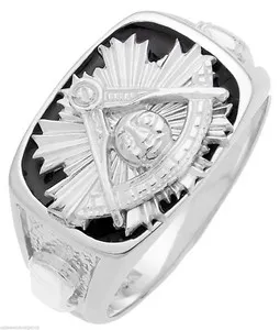 Authentic The Sovereign Light: Past Master Masonic Ring