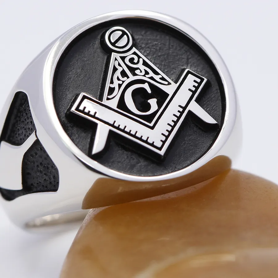 Authentic Initiate the Ancient Wisdom: Sterling Silver Masonic Ring of Unity