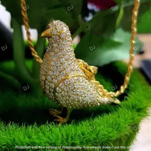 Authentic The Celestial Avian Union: Radiant Moissanite Love Birds Amulet