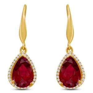 Authentic Unlock the Radiant Energy of Ruby's Passion with Pigeon Blood Drop Earrings