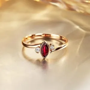 Authentic The Crimson Vow Marquise Ring