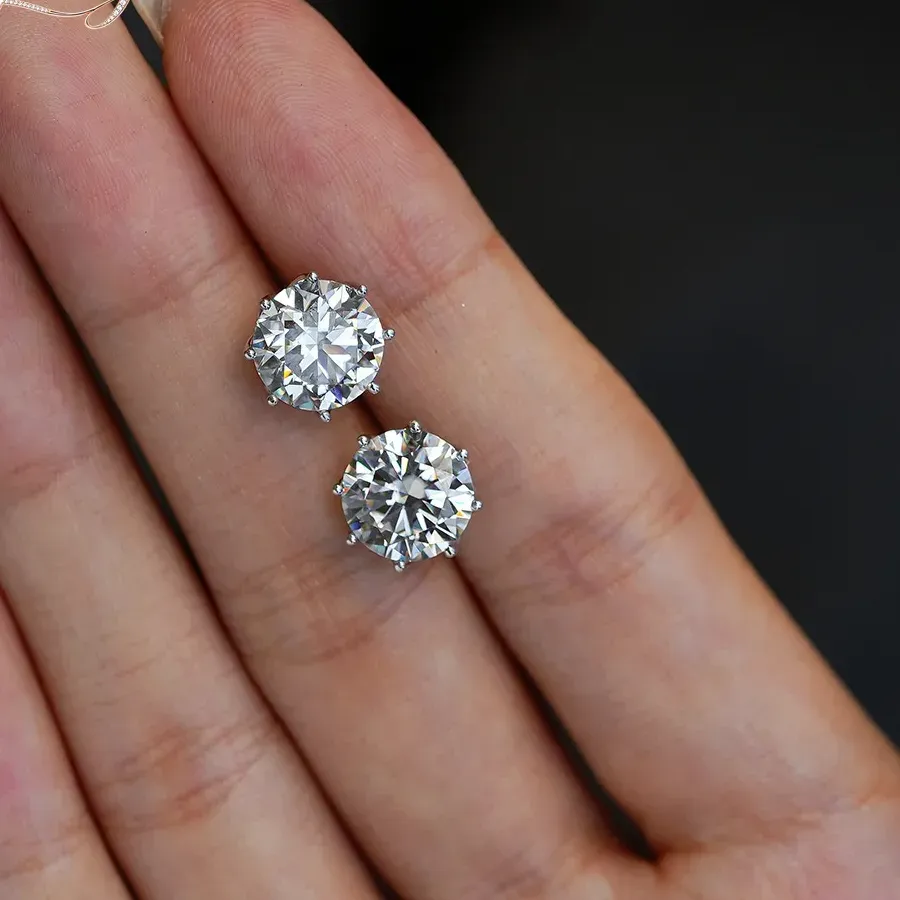 Authentic Celestial Tears Moissanite and Platinum Talismanic Earrings