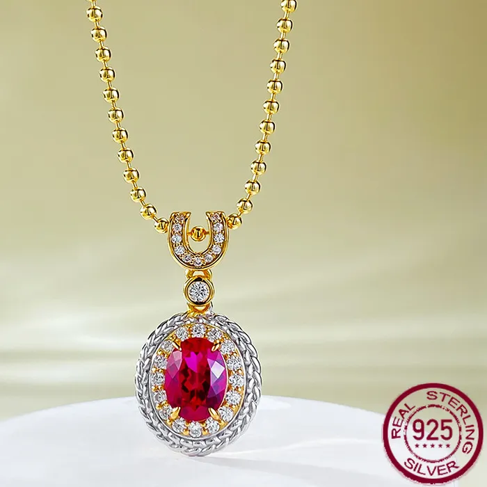 Authentic The Crimson Heart of the Bohemian Mystic Pendant