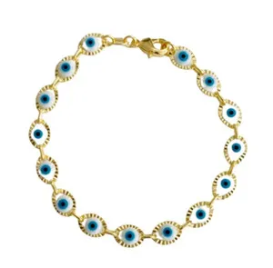 Authentic Radiant Shield 18K Gold Plated Evil Eye Talisman Bracelet
