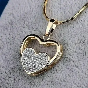 Authentic The Eternal Bond: Gilded Double Heart Talisman