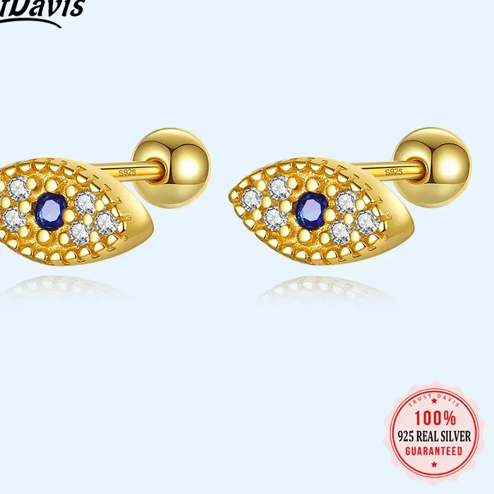 Authentic The Celestial Gaze: Sterling Silver Eye of Protection Studs