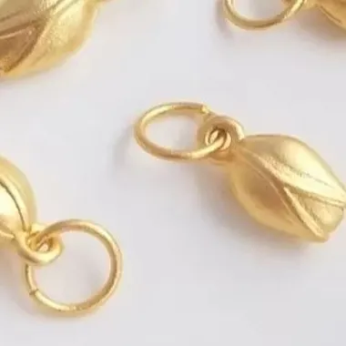 Authentic Sand Gold Accessories, Flower Buds, Lotus Flowers, Daisies, Lucky Stone Pendants, DIY Jewelry Charm Pendants K440