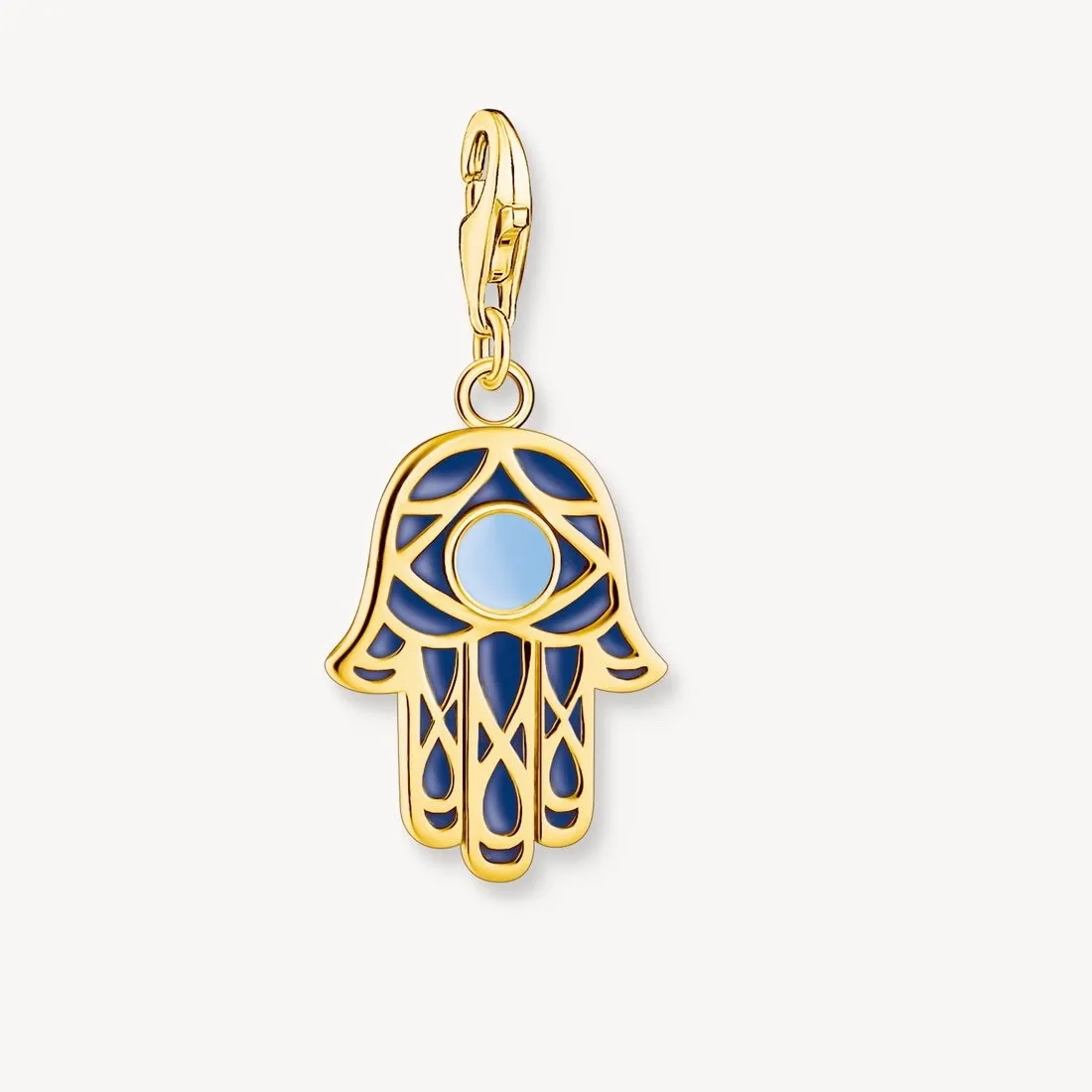 Authentic Thomas Sabo☀️ CHARM PENDANT HAND OF FATIMA RRP £70 GOLD PLATED