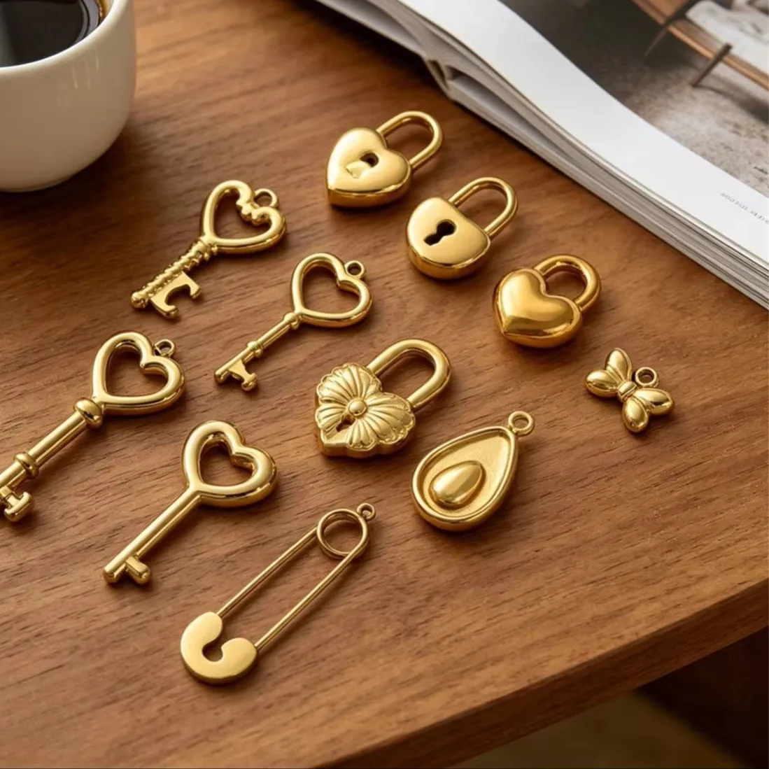 Authentic Sacred Heartkeeper: 14K Gold Plated Titanium Brooch of Divine Connection
