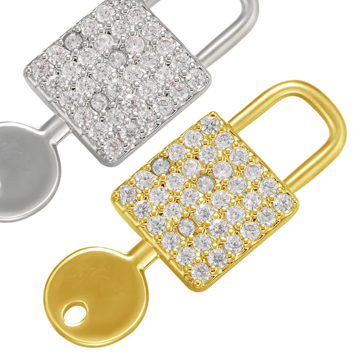 Authentic The Key to the Sacred Heart: Gold-Plated Lock and Key Talisman