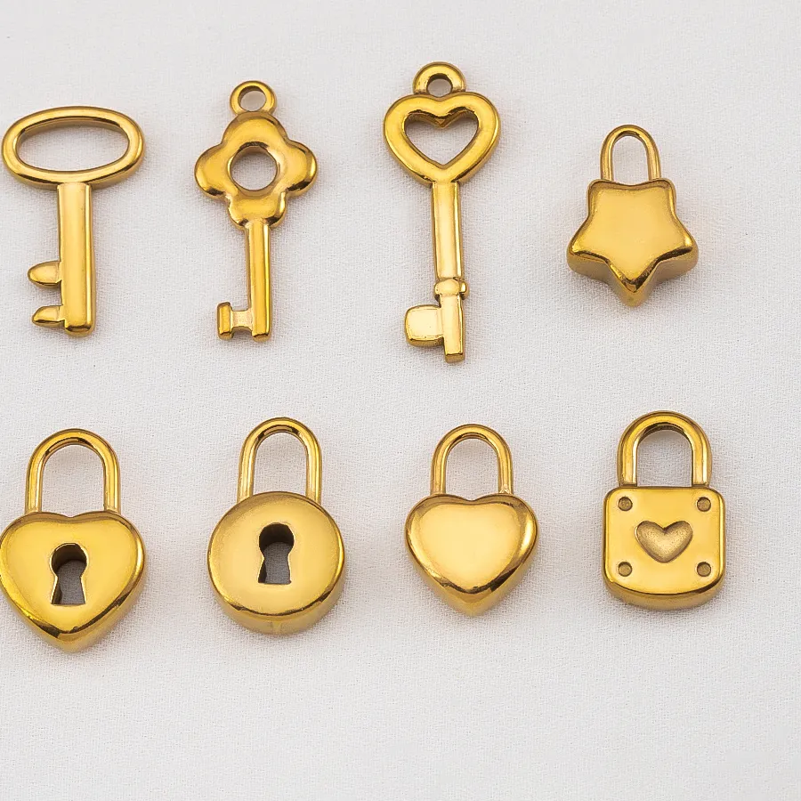 Authentic The Alchemist's Heart: Gold-Plated Key and Lock Talismans