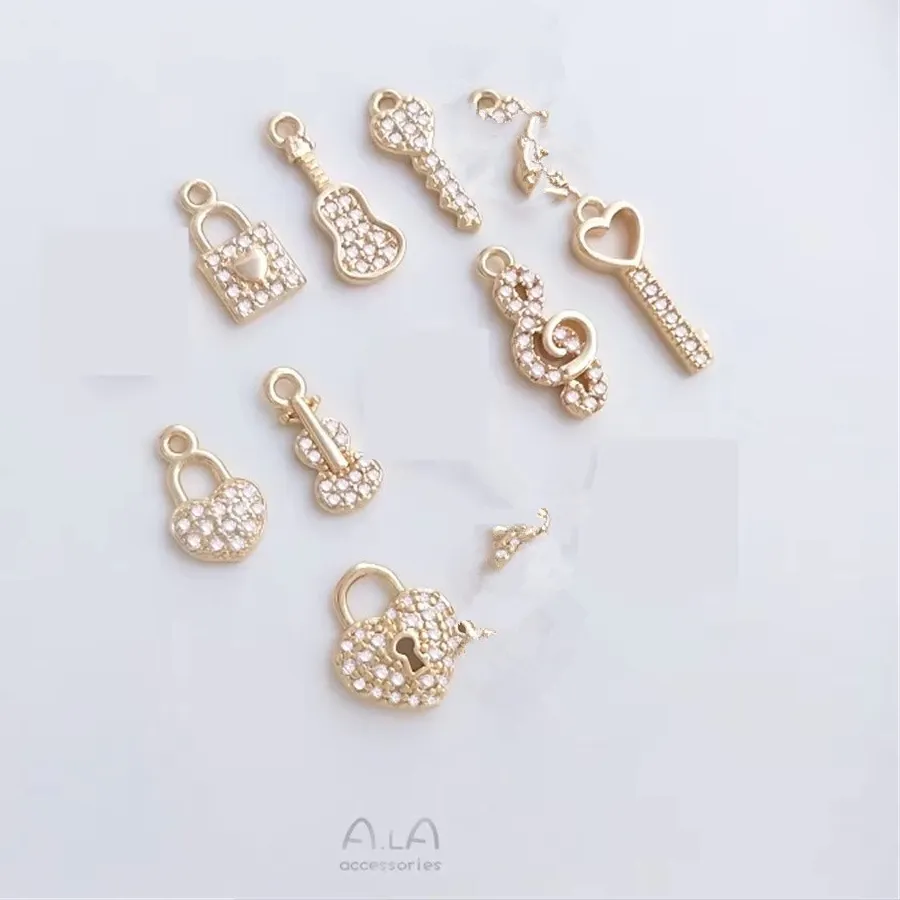 Authentic Symphony of Destiny - 14K Gold Clad Micro Zirconia Sacred Symbols DIY Charm Talisman