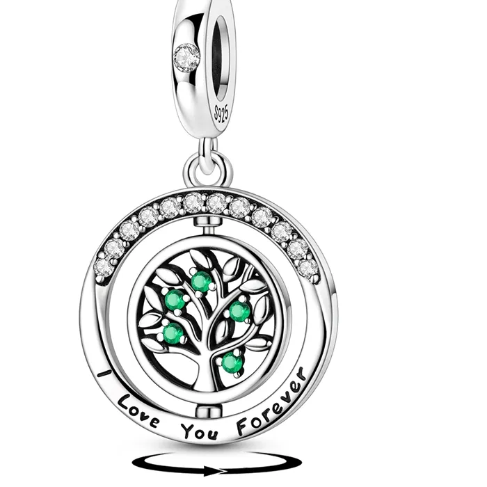 Authentic 925 Sterling Silver Dangle Charm Fit Original Bracelet Making For Woman Life Tree Family Pendant Fine Jewelry