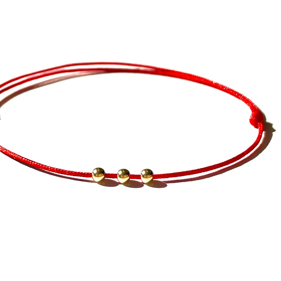 Authentic The Crimson Thread Of Destiny Gold Bead Talisman
