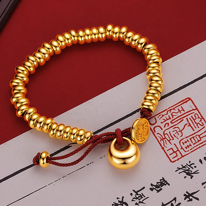 Authentic Wealth & Joy Entwined: A Symbolic Coiled Charm Bracelet