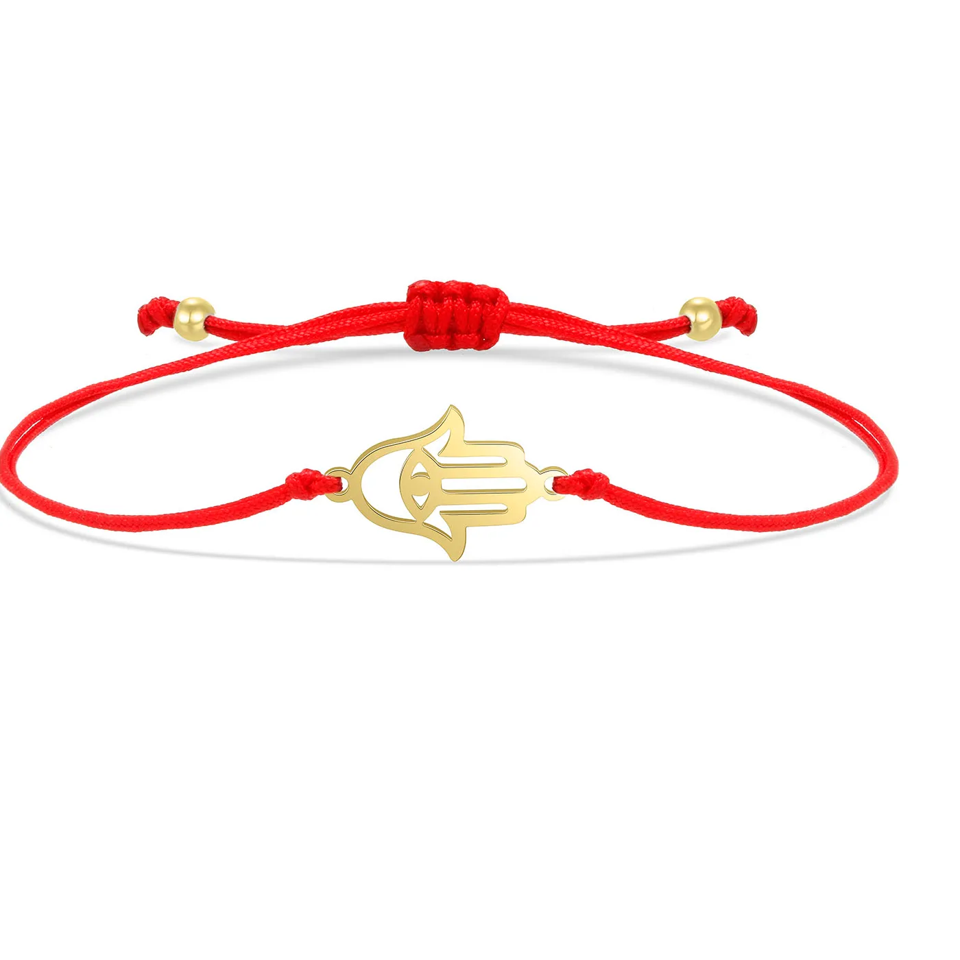 Authentic Sacred Hamsa Hand Charm - Red String of Fortune, Protection, and Good Luck
