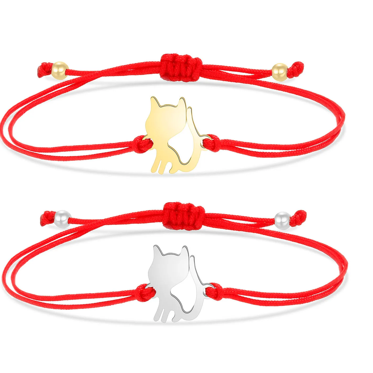 Authentic The Whispering Feline Talisman: Gilded Cat and Crimson Cord
