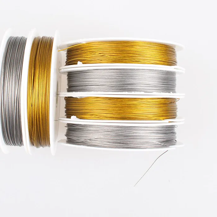 Authentic Reuseable Stainless Steel Wire Beading Rope Cord Gold Silver Fishing Thread String For DIY Necklace Bracelets Jewelry Making