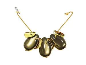 Authentic The Golden Ethereal Bib: A Lucite Vision of Celestial Radiance