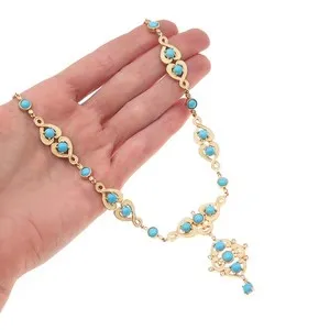 Authentic Radiant Horizon Turquoise and Gold Talisman