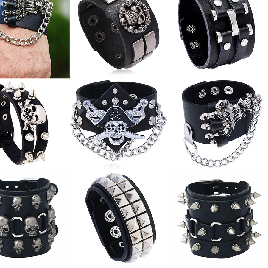 Authentic Skull & Spike Cuff: Shadow's Edge of Resilience