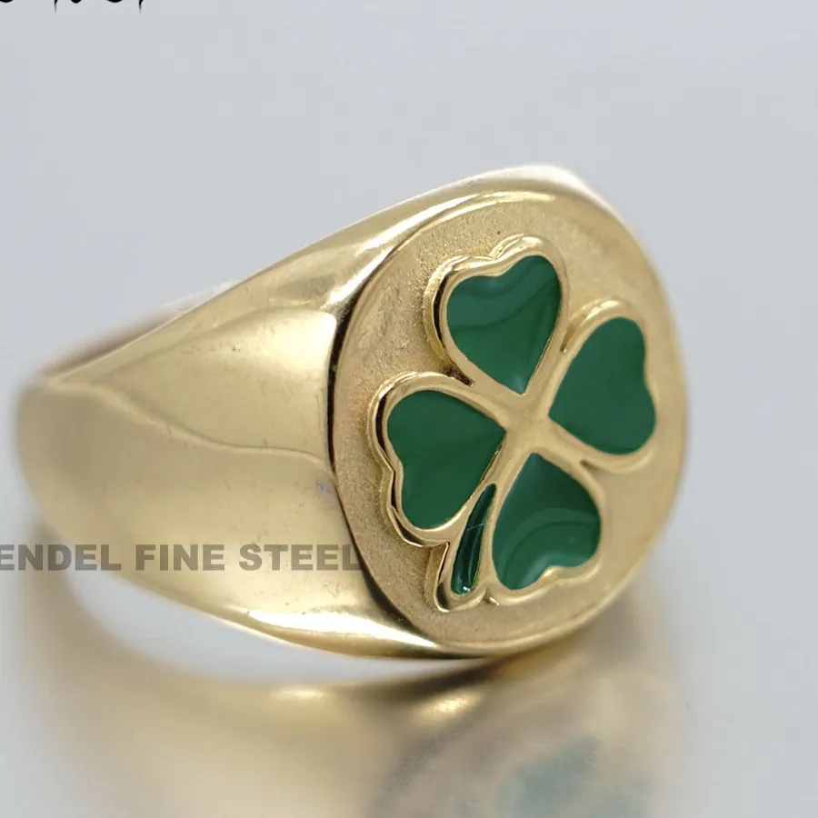 Authentic The Enchanted Clover A Gold- Plated Shamrock Ring For Love And Luck