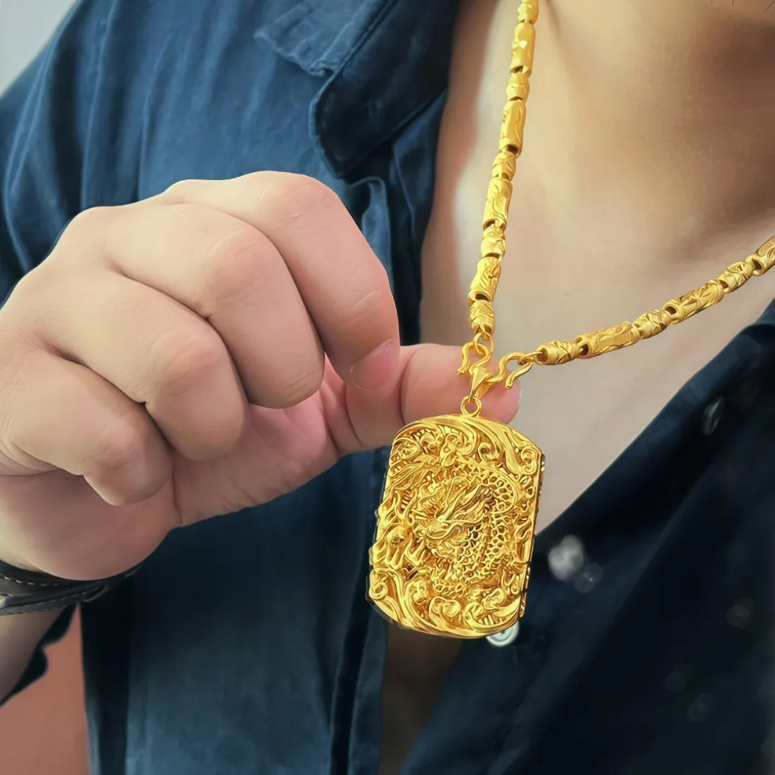 Authentic The Celestial Dragon: Sovereign 24K Gold Guardian Amulet