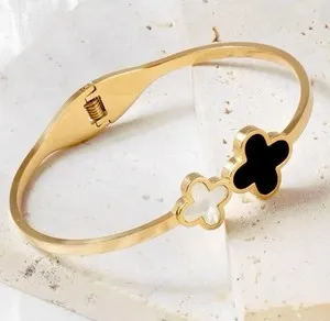 Authentic The Gilded Fortune Clover Bangle
