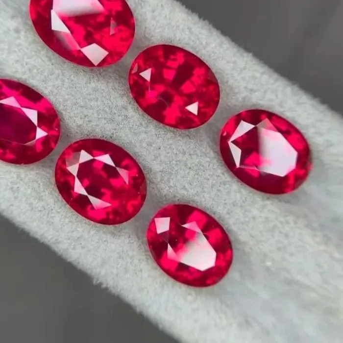 Authentic Grc Certified Created Ruby Jewelry Pigeon Blood Ruby Lab Grown Gemstone For Ring Loose Diamond & Customization