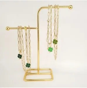 Authentic Four Leaf Clover, St Patricks Day, 18 K Gold Plated - Good Luck, USA Seller