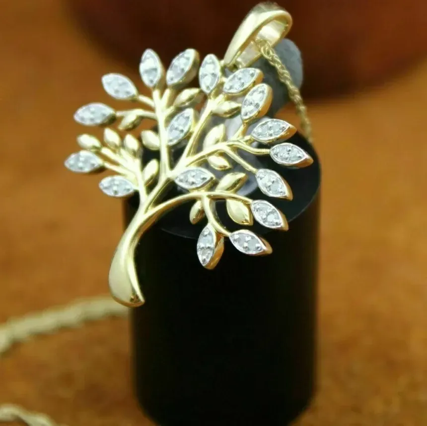 Authentic Golden Tree of Life Amulet: Rooted in Cosmic Light