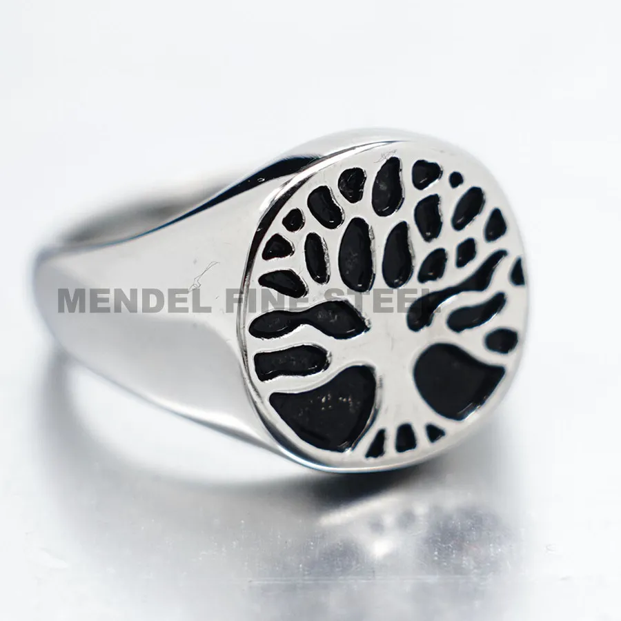 Authentic MENDEL Mens Celtic Gold Plated Tree of Life Band Ring Size 7-15
