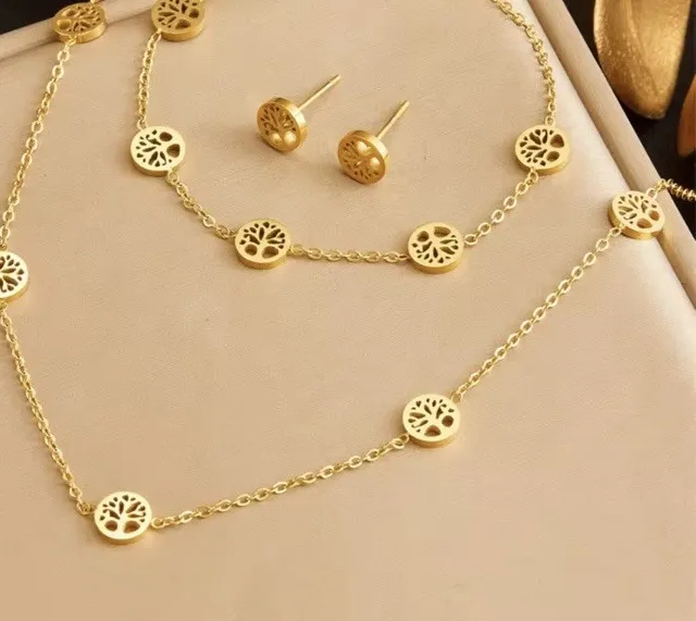 Authentic The Eternal Arboreal Radiance: Tree of Life Gold-Plated Sacred Set